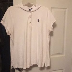 White polo shirt, size: Large